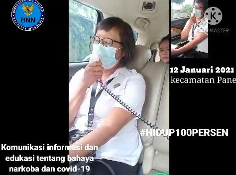 Komunikasi Informasi Edukasi (KIE) Keliling Tentang Bahaya Narkoba dan Pencegahan Covid-19